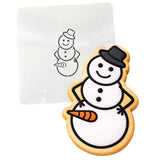 Snowman Carrot Male Cookie Cutter | Stamp | Stencil #1 Xmas / Winter / NYE Cookie Cutter Lady MINI - 2 Inches (5cm) Stencil ONLY 