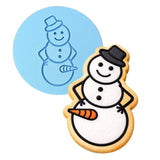 Snowman Carrot Male Cookie Cutter | Stamp | Stencil #1 Xmas / Winter / NYE Cookie Cutter Lady MINI - 2 Inches (5cm) Debosser ONLY 
