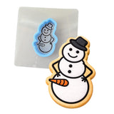 Snowman Carrot Male Cookie Cutter | Stamp | Stencil #1 Xmas / Winter / NYE Cookie Cutter Lady MINI - 2 Inches (5cm) **BUNDLE** Cutter + Stencil 