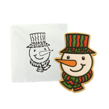 Snowman Face Cookie Cutter | Stamp | Stencil #1 Xmas / Winter / NYE Cookie Cutter Lady MINI - 2 Inches (5cm) Stencil ONLY 