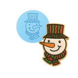 Snowman Face Cookie Cutter | Stamp | Stencil #1 Xmas / Winter / NYE Cookie Cutter Lady MINI - 2 Inches (5cm) Debosser ONLY 