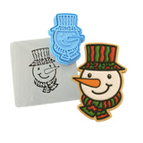 Snowman Face Cookie Cutter | Stamp | Stencil #1 Xmas / Winter / NYE Cookie Cutter Lady 