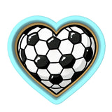 Soccer Ball Heart Cookie Cutter | Stamp | Stencil - SHARP EDGES - FAST Shipping - Choose Your Own Size! #1 Cookie Cutter Lady 