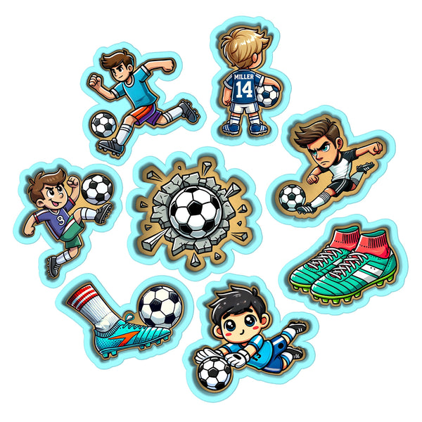 Soccer Futbol Boys Cookie Cutter Set | Stamp | Stencil | Debosser #2 Cookie Cutter Lady 