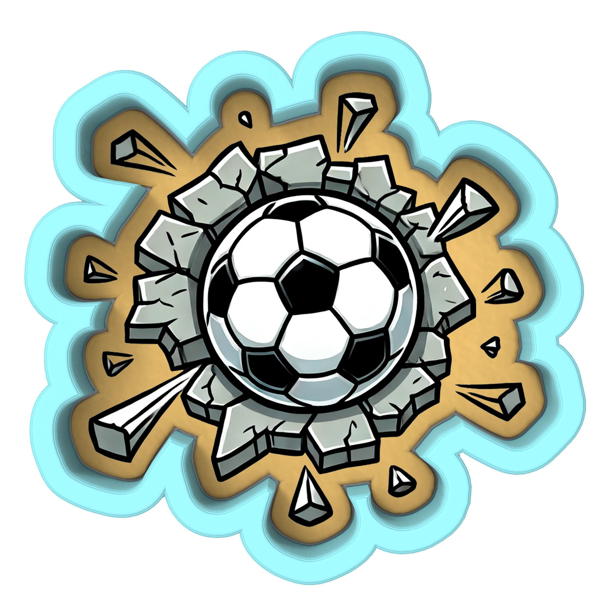Soccer Futbol Boys Cookie Cutter Set | Stamp | Stencil | Debosser #2 Cookie Cutter Lady 