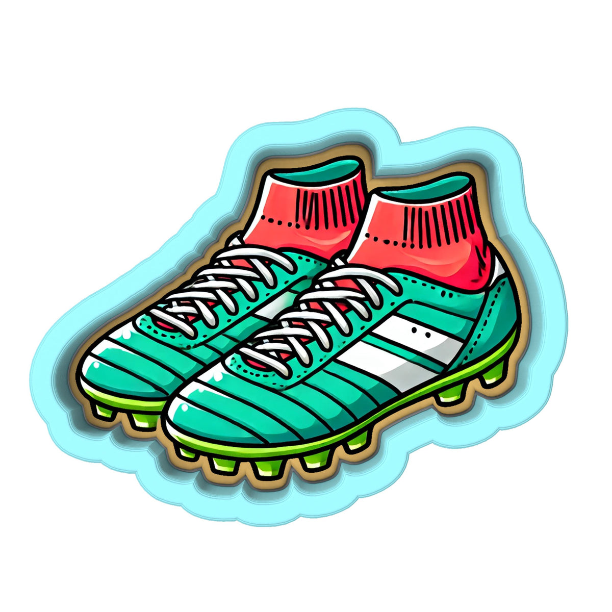 Soccer Futbol Boys Cookie Cutter Set | Stamp | Stencil | Debosser #2 Cookie Cutter Lady 