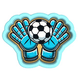 Soccer Goalie Gloves Cookie Cutter | Stamp | Stencil - SHARP EDGES - FAST Shipping - Choose Your Own Size! #1 Cookie Cutter Lady 