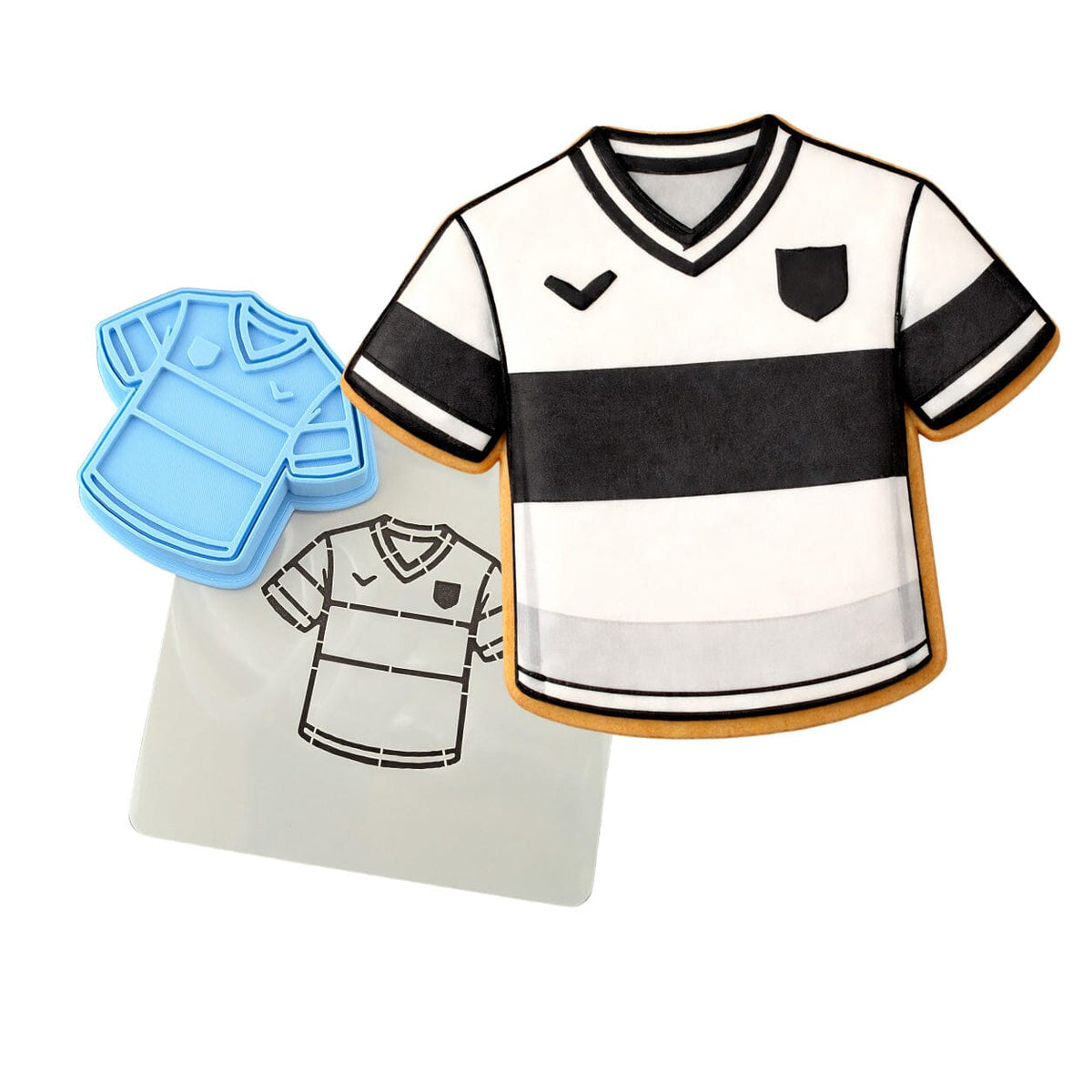 Soccer Jersey Cookie Cutter | Stamp | Stencil - SHARP EDGES - FAST Shipping - Choose Your Own Size! #2 Cookie Cutter Lady LITTLE - 3 Inches (7.62cm) **BUNDLE** Cutter + Stamp + Stencil 