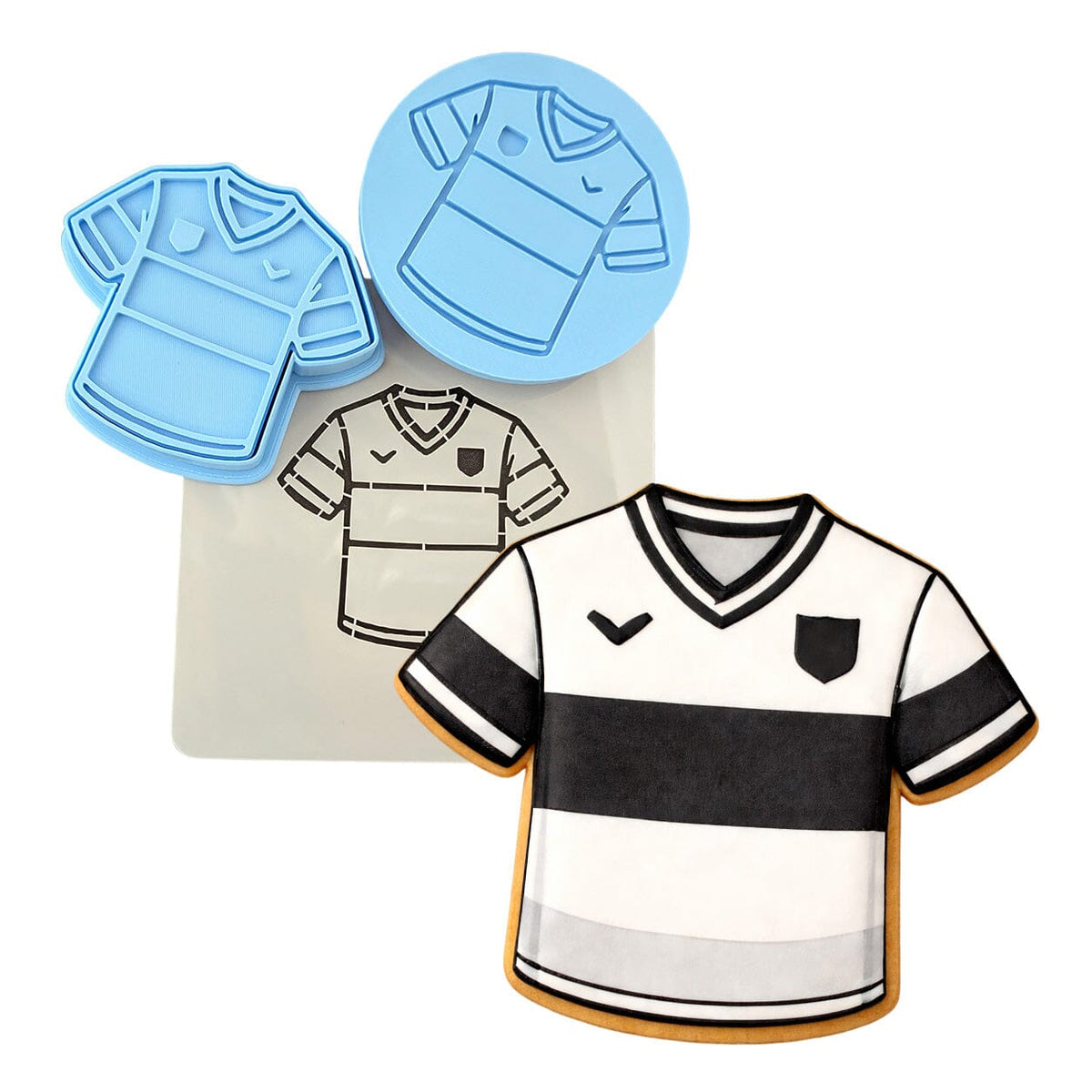 Soccer Jersey Cookie Cutter | Stamp | Stencil - SHARP EDGES - FAST Shipping - Choose Your Own Size! #2 Cookie Cutter Lady LITTLE - 3 Inches (7.62cm) **FULL SET BUNDLE** Cutter + Stamp + Stencil + Debosser **BEST DEAL** 