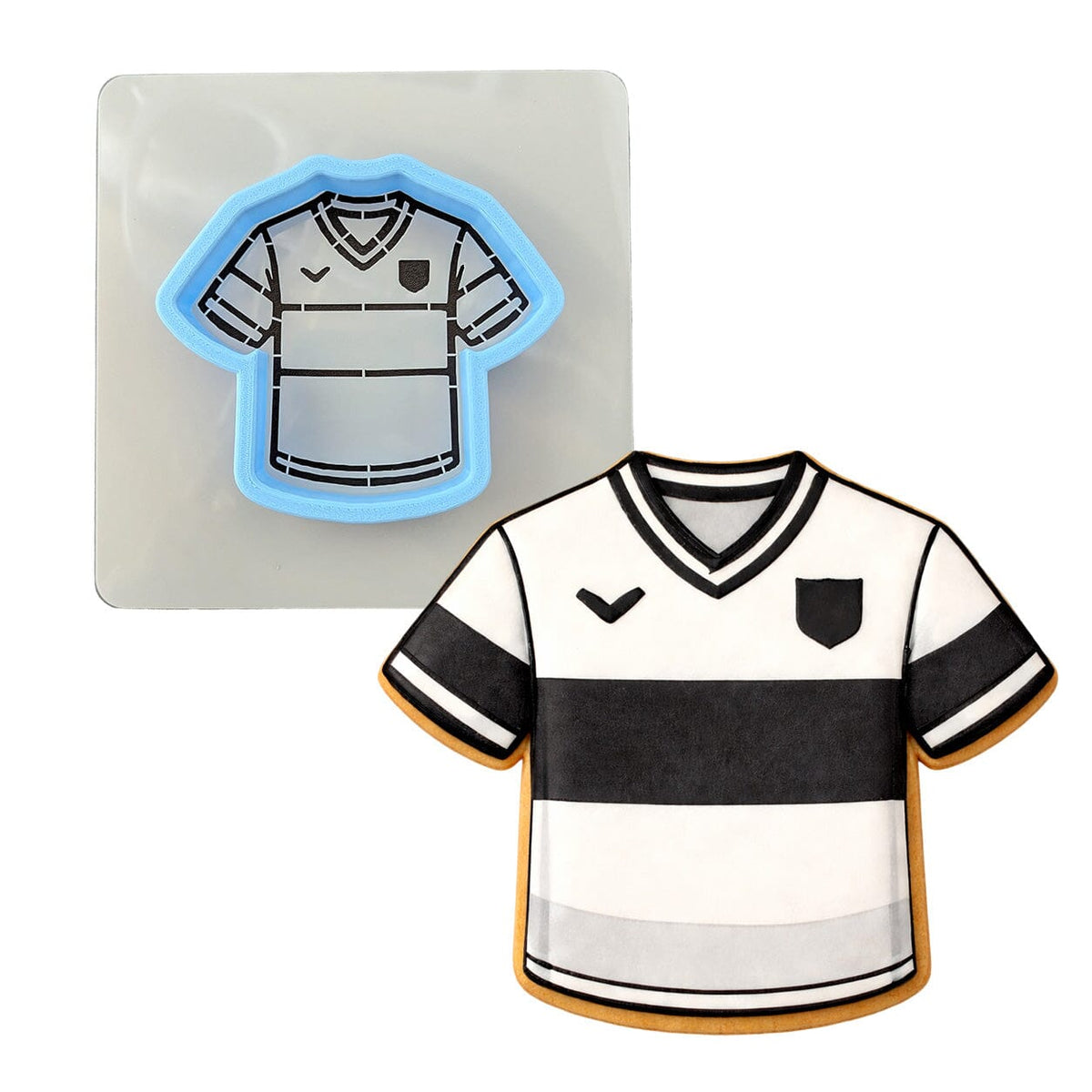 Soccer Jersey Cookie Cutter | Stamp | Stencil - SHARP EDGES - FAST Shipping - Choose Your Own Size! #2 Cookie Cutter Lady LITTLE - 3 Inches (7.62cm) **BUNDLE** Cutter + Stencil 