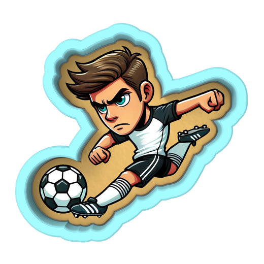 Soccer Player Boy Kick Cookie Cutter | Stamp | Stencil - SHARP EDGES - FAST Shipping - Choose Your Own Size! #1 Cookie Cutter Lady 