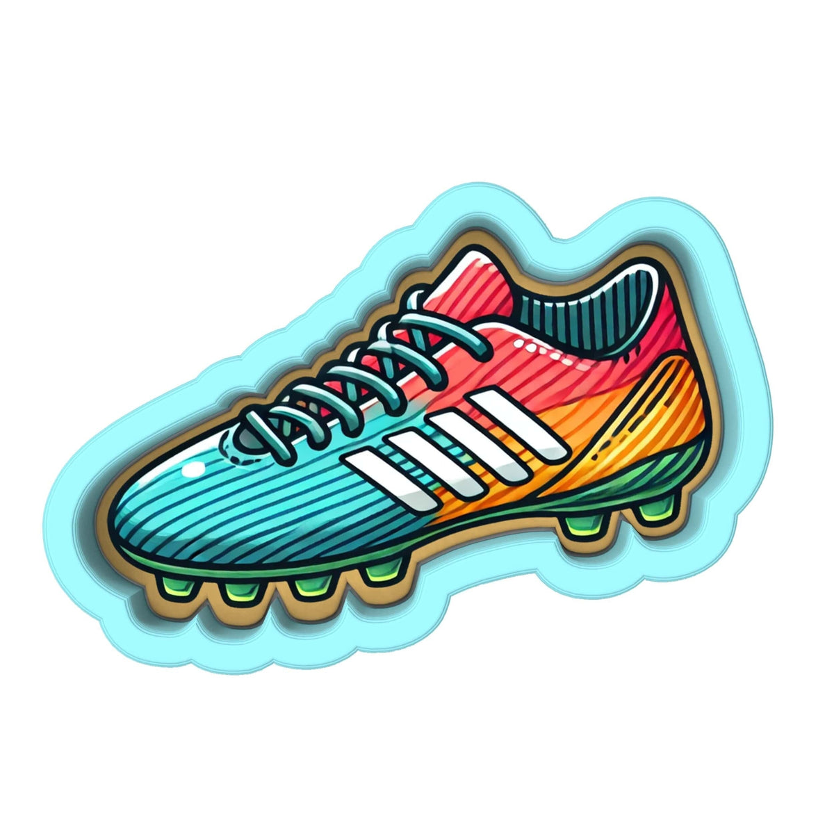 Soccer Shoe Cleat Cookie Cutter | Stamp | Stencil - SHARP EDGES - FAST Shipping - Choose Your Own Size! #1 Cookie Cutter Lady 