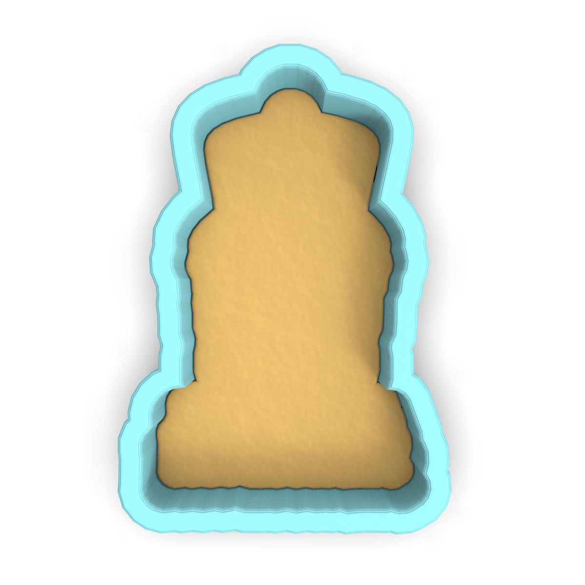a cookie cutter with a cookie in it