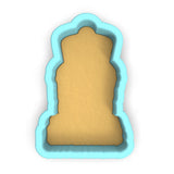 a cookie cutter with a cookie in it