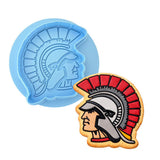 Spartan Trojan Warrior Cookie Cutter | Stamp | Stencil #1 Animals & Dinosaurs Cookie Cutter Lady MINI - 2 Inches (5cm) **BUNDLE** Cutter + Debosser 