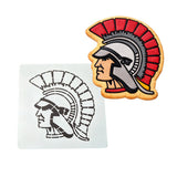 Spartan Trojan Warrior Cookie Cutter | Stamp | Stencil #1 Animals & Dinosaurs Cookie Cutter Lady MINI - 2 Inches (5cm) Stencil ONLY 