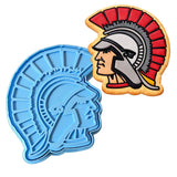 Spartan Trojan Warrior Cookie Cutter | Stamp | Stencil #1 Animals & Dinosaurs Cookie Cutter Lady MINI - 2 Inches (5cm) **BUNDLE** Cutter + Stamp 