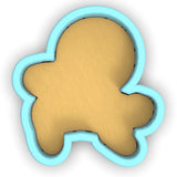 a cookie shaped like a teddy bear on a white background