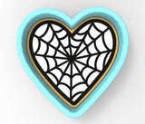 Spider Web Heart Cookie Cutter | Stamp | Stencil - SHARP EDGES - FAST Shipping - Choose Your Own Size! #1