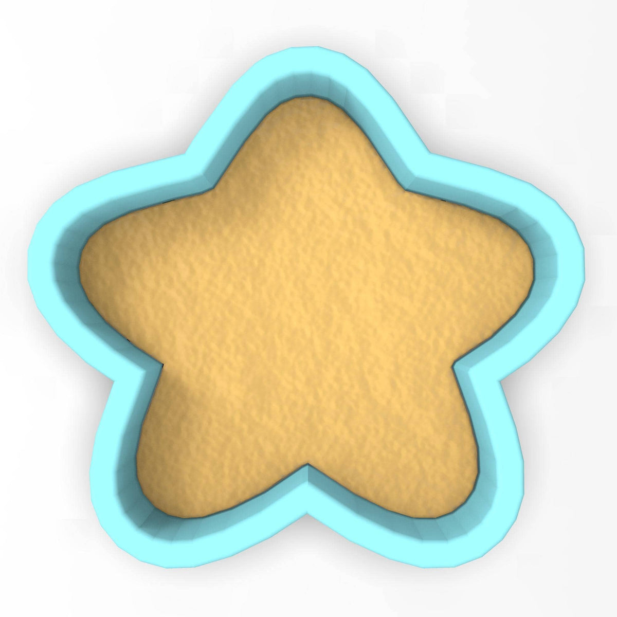 a cookie shaped like a star on a white background