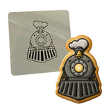 Steam Locomotive Front Cookie Cutter | Stamp | Stencil - SHARP EDGES - FAST Shipping - Choose Your Own Size! #1 Cookie Cutter Lady LITTLE - 3 Inches (7.62cm) Stencil ONLY 