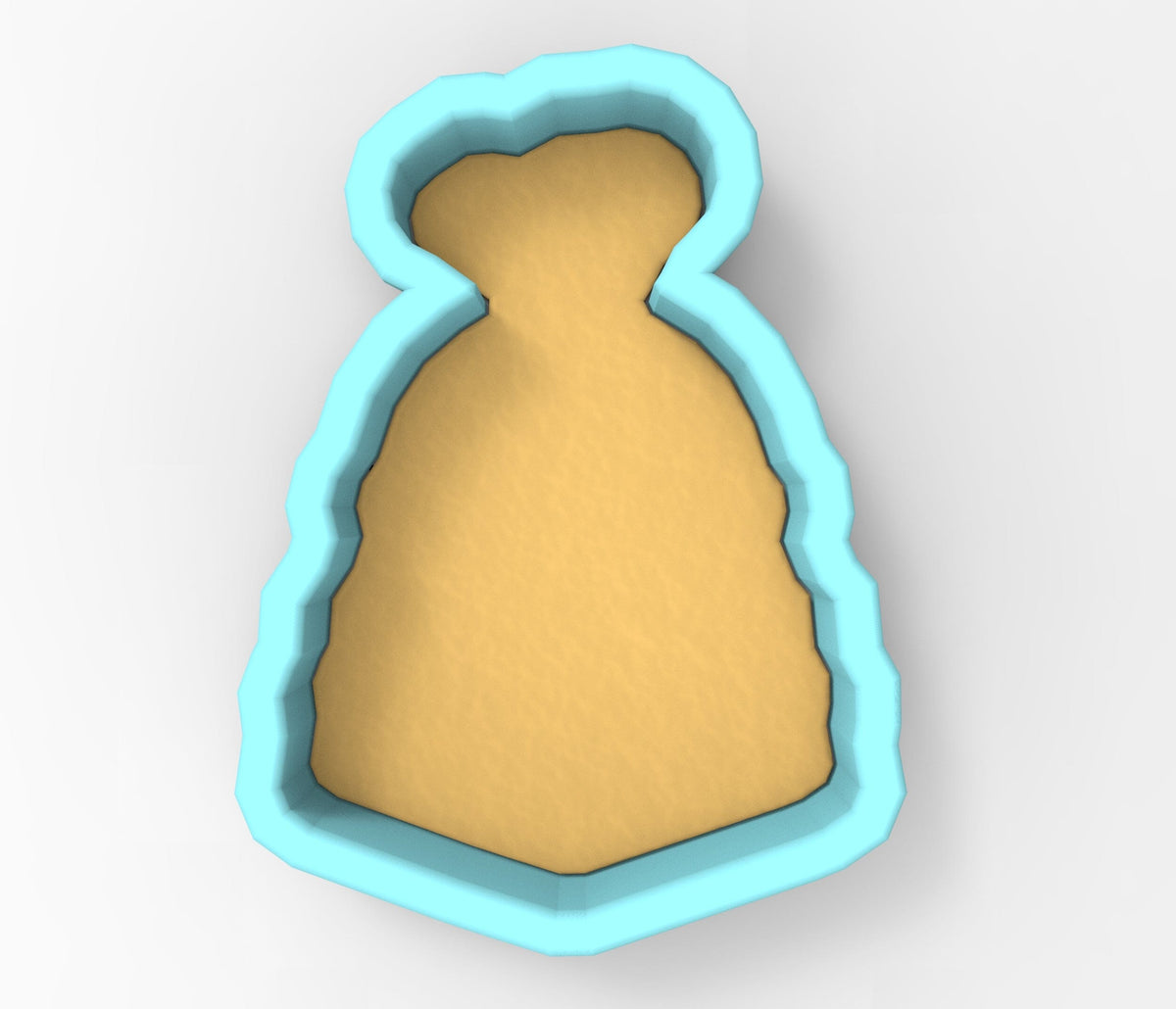 A cookie cutter in the shape of a tie.