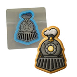 Steam Locomotive Front Cookie Cutter | Stamp | Stencil - SHARP EDGES - FAST Shipping - Choose Your Own Size! #1 Cookie Cutter Lady LITTLE - 3 Inches (7.62cm) **BUNDLE** Cutter + Stencil 