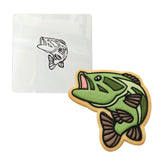 Striped Bass Cookie Cutter | Stamp | Stencil #1 Animals & Dinosaurs Cookie Cutter Lady MINI - 2 Inches (5cm) Stencil ONLY 