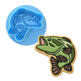 Striped Bass Cookie Cutter | Stamp | Stencil #1 Animals & Dinosaurs Cookie Cutter Lady MINI - 2 Inches (5cm) **BUNDLE** Cutter + Debosser 