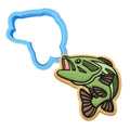 Striped Bass Cookie Cutter | Stamp | Stencil #1 Animals & Dinosaurs Cookie Cutter Lady MINI - 2 Inches (5cm) Cookie Cutter ONLY (Outline) 