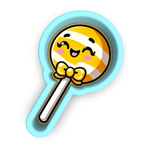 a cartoon magnifying glass with a smiley face