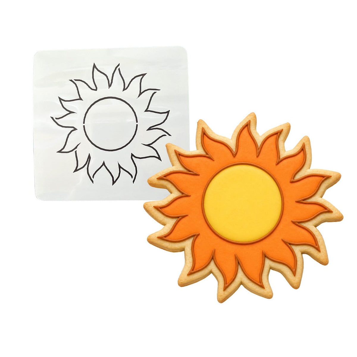 Sun Cookie Cutter | Stamp | Stencil #1 Beach / Summer Cookie Cutter Lady MINI - 2 Inches (5cm) Stencil ONLY 