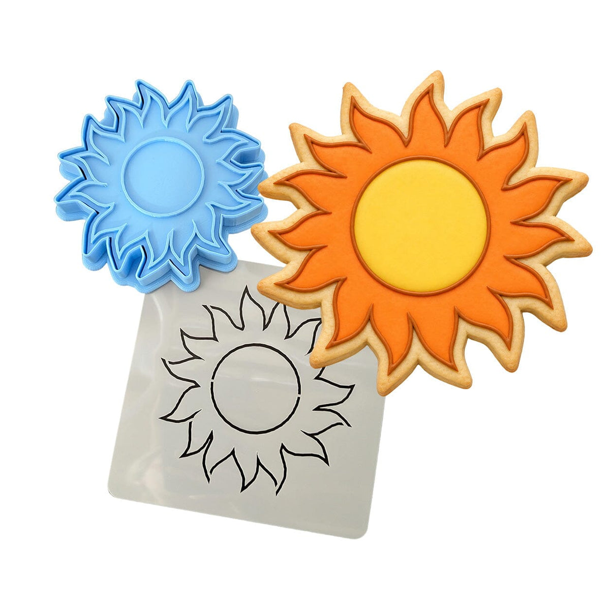 Sun Cookie Cutter | Stamp | Stencil #1 Beach / Summer Cookie Cutter Lady 