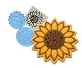 Sunflower Cookie Cutter | Stamp | Stencil #1 Easter / Spring / Flower Cookie Cutter Lady MINI - 2 Inches (5cm) **FULL SET BUNDLE** Cutter + Stamp + Stencil + Debosser **BEST DEAL** 