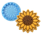 Sunflower Cookie Cutter | Stamp | Stencil #1 Easter / Spring / Flower Cookie Cutter Lady MINI - 2 Inches (5cm) **BUNDLE** Cutter + Debosser 