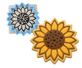 Sunflower Cookie Cutter | Stamp | Stencil #1 Easter / Spring / Flower Cookie Cutter Lady MINI - 2 Inches (5cm) **BUNDLE** Cutter + Stencil 