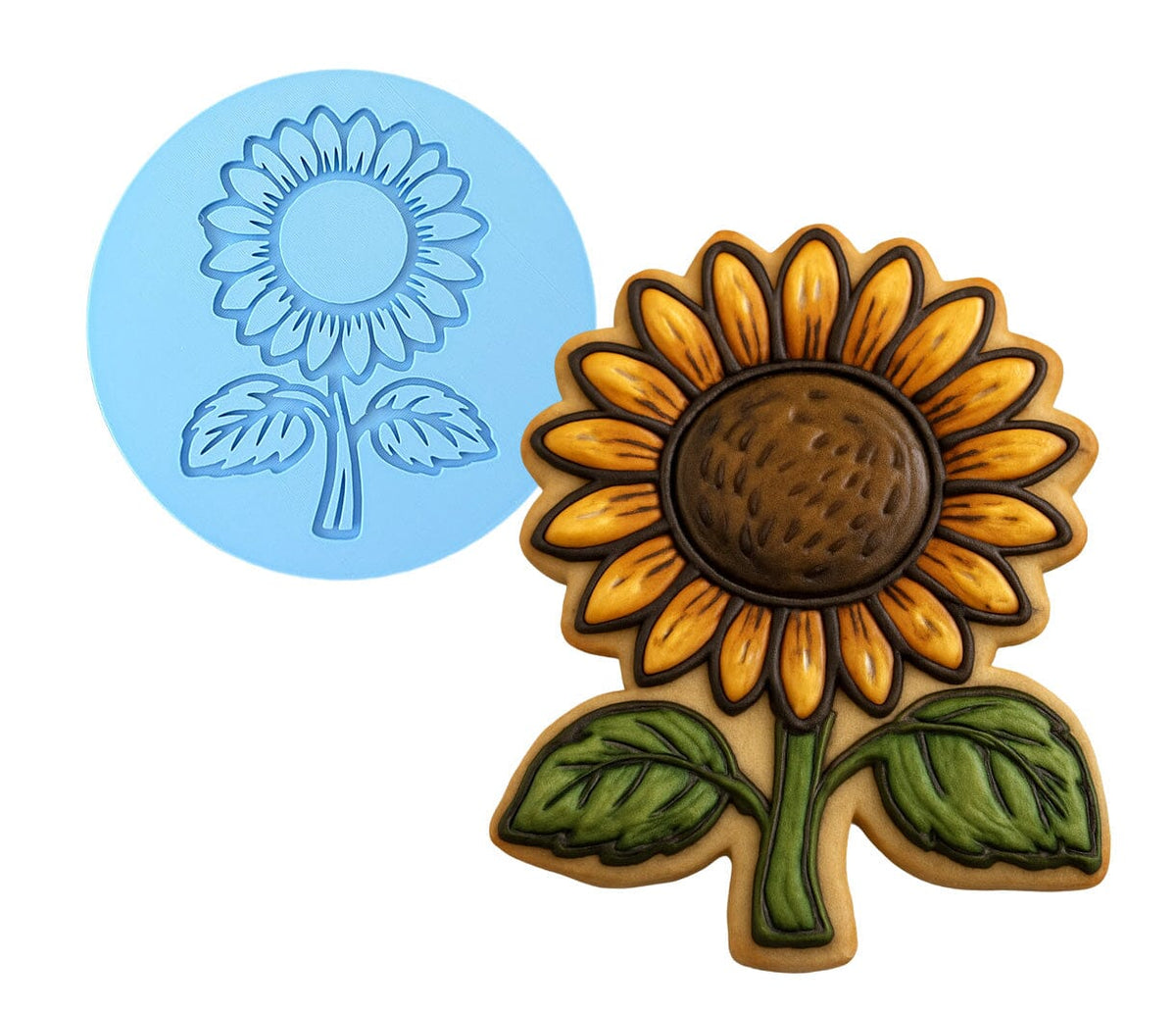 Sunflower Plant Leaf Cookie Cutter | Stamp | Stencil - SHARP EDGES - FAST Shipping - Choose Your Own Size! #1 Cookie Cutter Lady LITTLE - 3 Inches (7.62cm) Debosser ONLY 