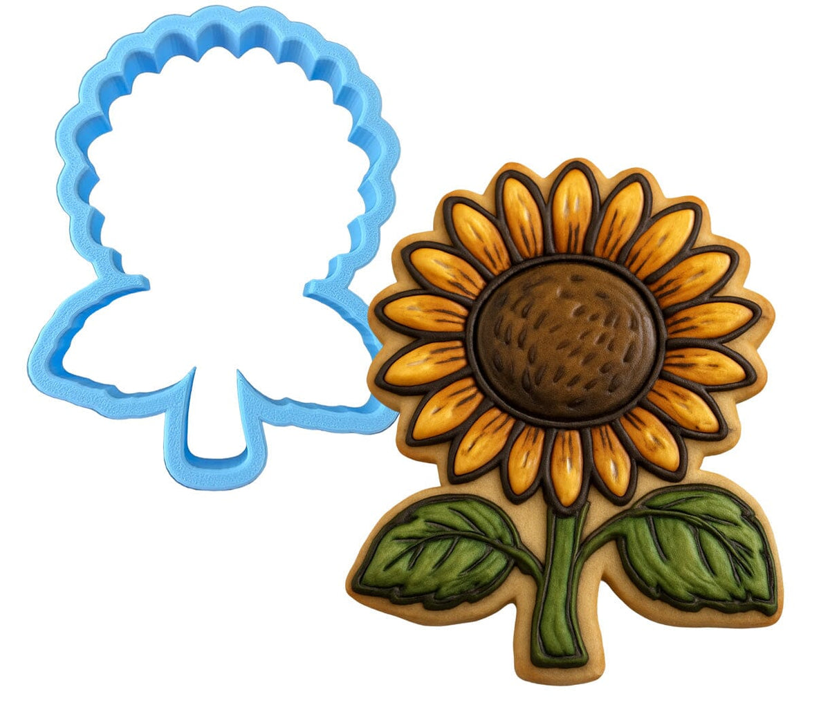 Sunflower Plant Leaf Cookie Cutter | Stamp | Stencil - SHARP EDGES - FAST Shipping - Choose Your Own Size! #1 Cookie Cutter Lady LITTLE - 3 Inches (7.62cm) Cookie Cutter ONLY (Outline) 