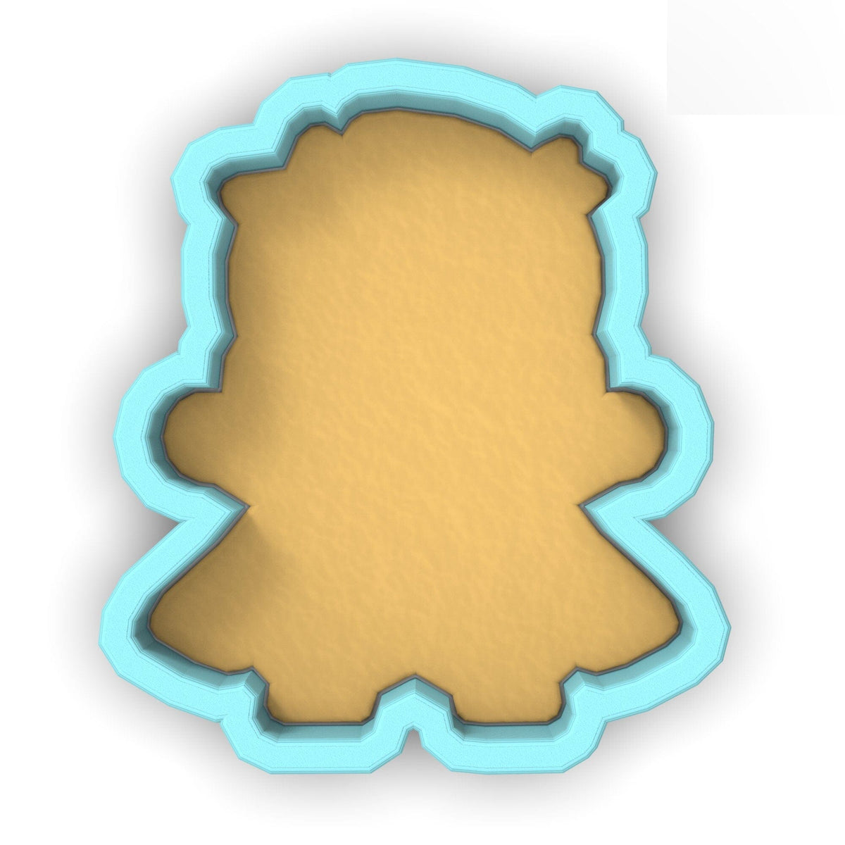 a cookie cutter shaped like a teddy bear