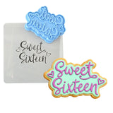 Sweet Sixteen Cookie Cutter | Stamp | Stencil #1 Mom / Dad / Bday / Party Cookie Cutter Lady 