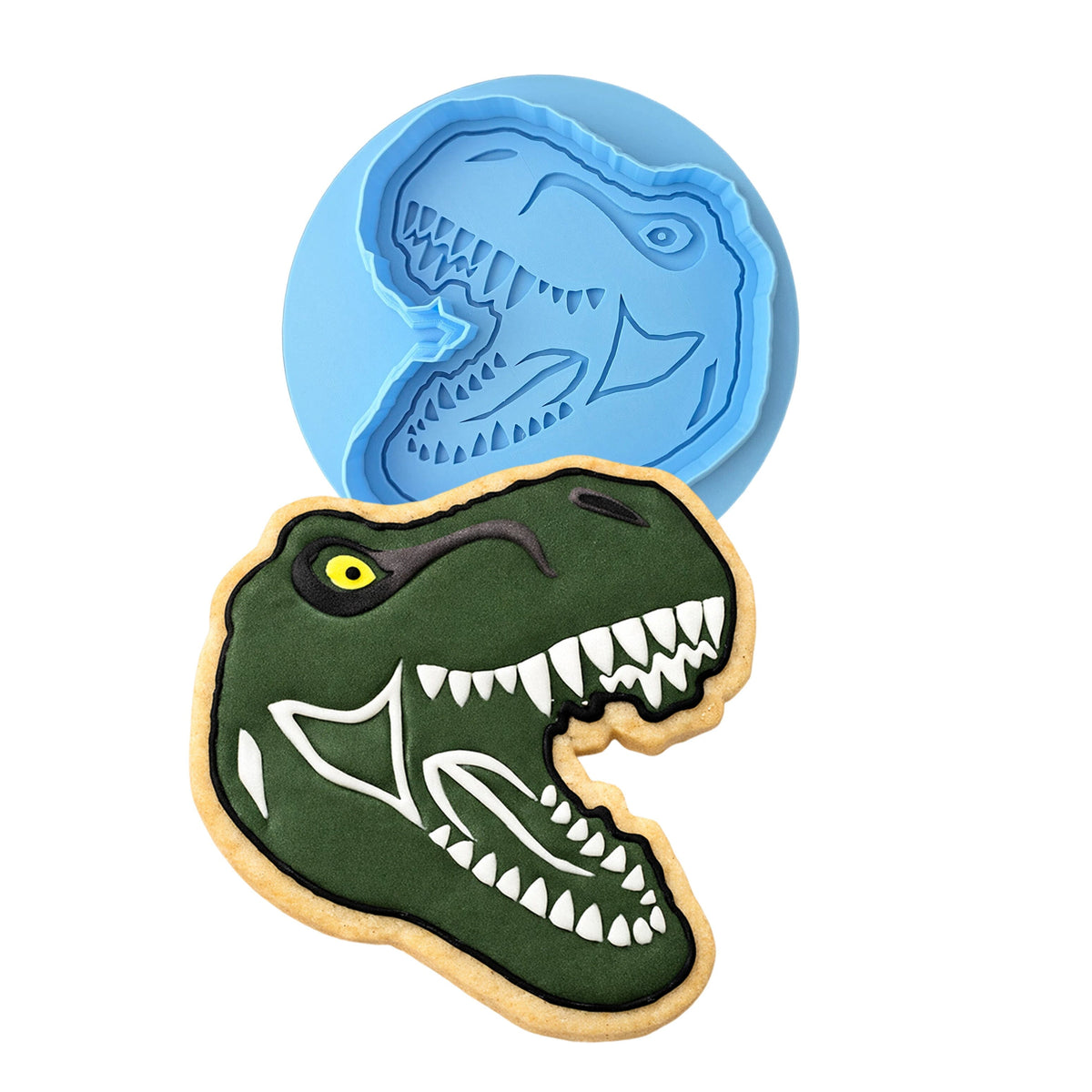T-Rex Skull Cookie Cutter | Stamp | Stencil #2 Animals & Dinosaurs Cookie Cutter Lady MINI - 2 Inches (5cm) **BUNDLE** Cutter + Debosser 