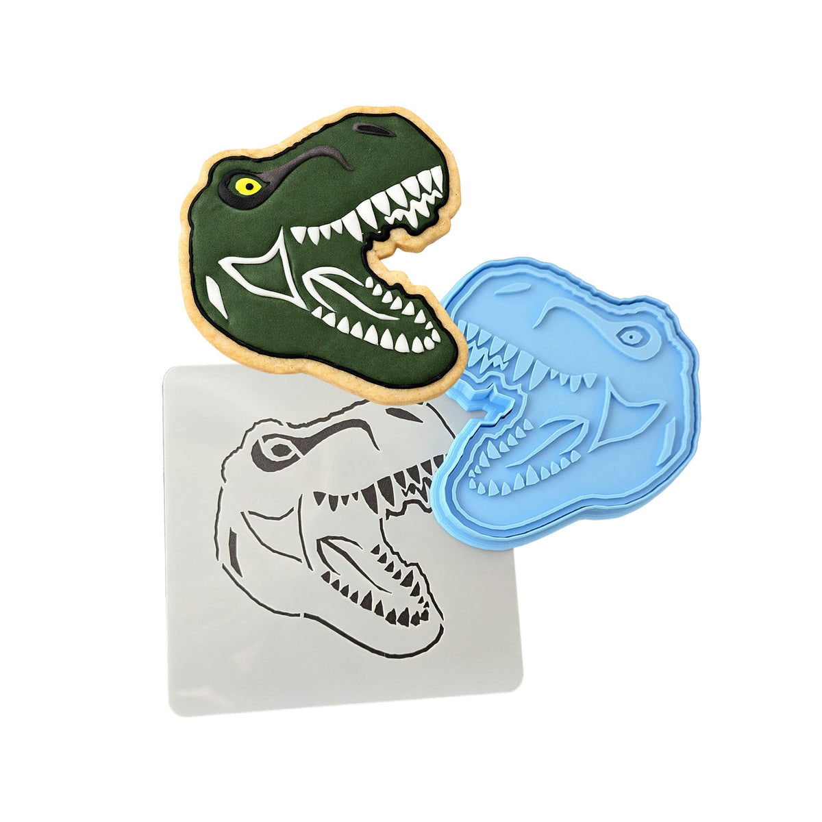 T-Rex Skull Cookie Cutter | Stamp | Stencil #2 Animals & Dinosaurs Cookie Cutter Lady 