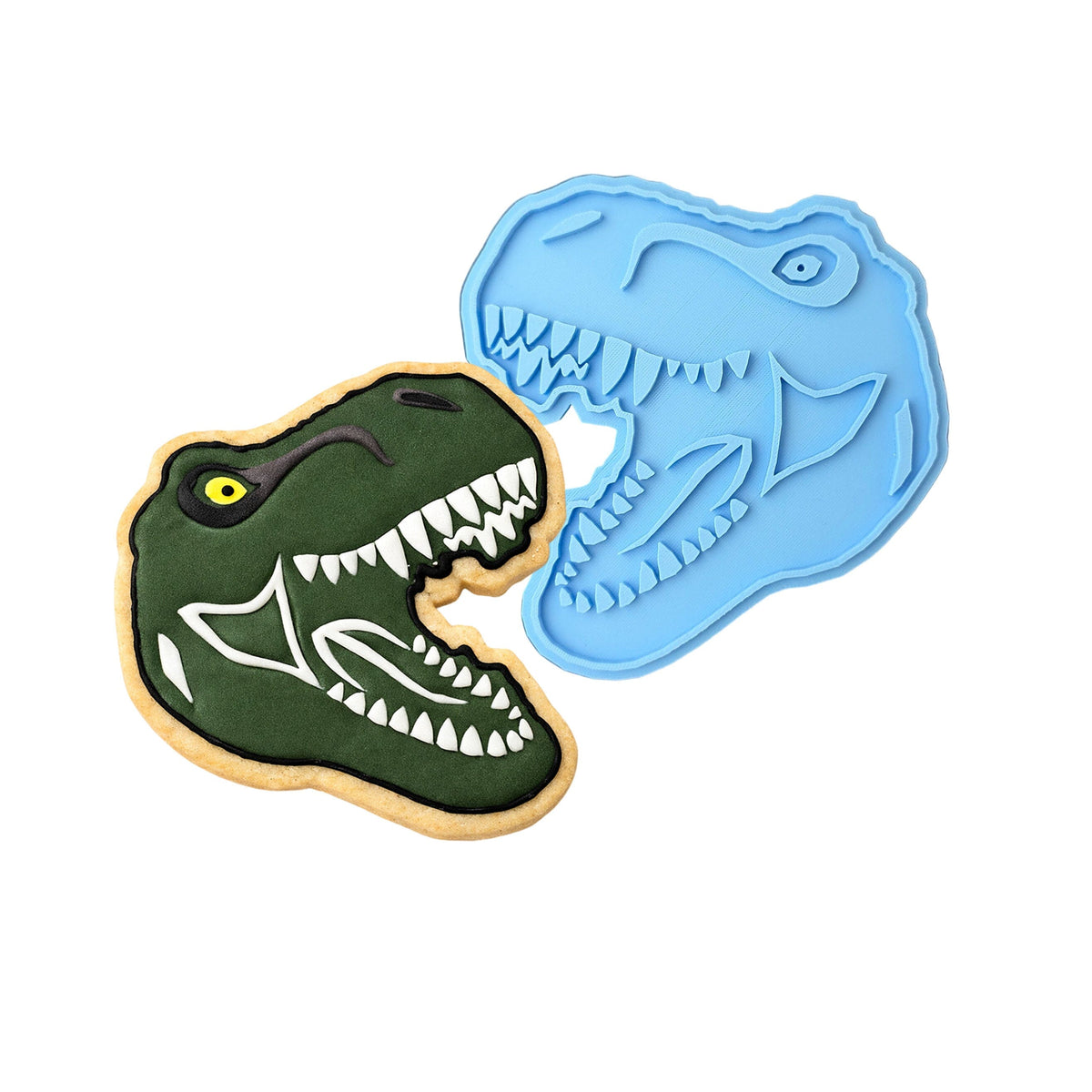 T-Rex Skull Cookie Cutter | Stamp | Stencil #2 Animals & Dinosaurs Cookie Cutter Lady MINI - 2 Inches (5cm) Stamp ONLY 