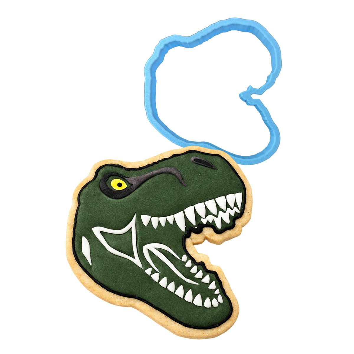 T-Rex Skull Cookie Cutter | Stamp | Stencil #2 Animals & Dinosaurs Cookie Cutter Lady MINI - 2 Inches (5cm) Cookie Cutter ONLY (Outline) 