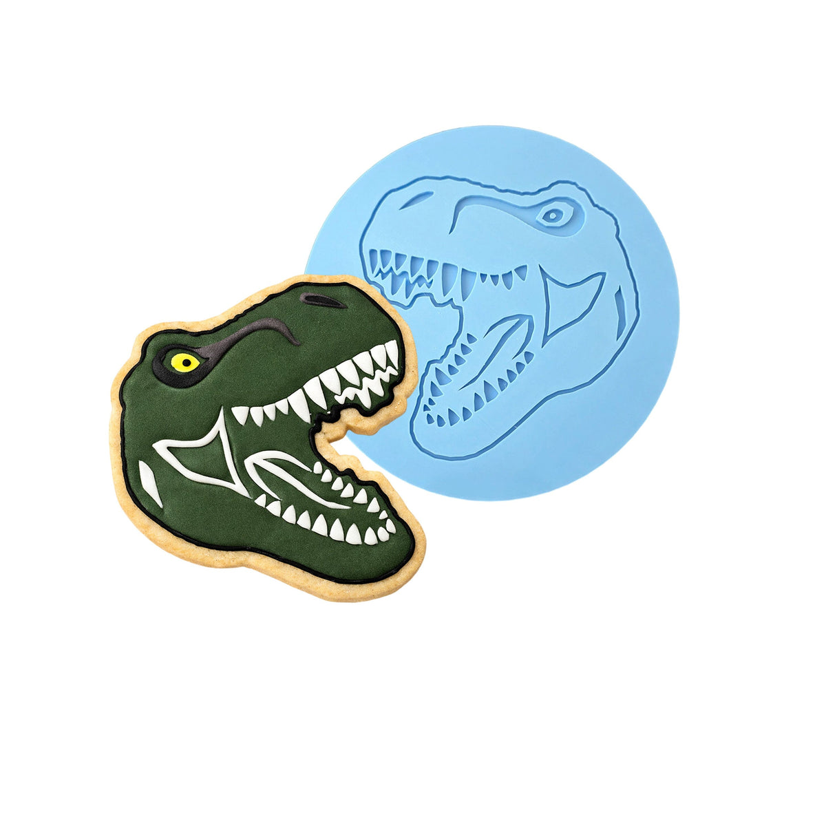 T-Rex Skull Cookie Cutter | Stamp | Stencil #2 Animals & Dinosaurs Cookie Cutter Lady MINI - 2 Inches (5cm) Debosser ONLY 