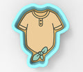 Tan Baby One Piece Jumpsuit Cookie Cutter | Stamp | Stencil - SHARP EDGES - FAST Shipping - Choose Your Own Size! #1
