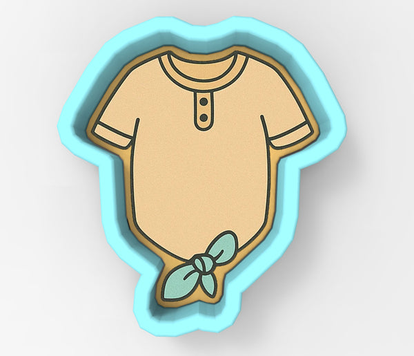 Tan Baby One Piece Jumpsuit Cookie Cutter | Stamp | Stencil - SHARP EDGES - FAST Shipping - Choose Your Own Size! #1