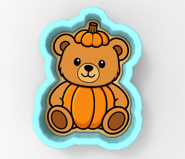Teddy Bear Sitting Orange Cookie Cutter | Stamp | Stencil - SHARP EDGES - FAST Shipping - Choose Your Own Size! #1