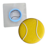 Tennis Ball Cookie Cutter Sports Cookie Cutter Lady MINI - 2 Inches (5cm) **BUNDLE** Cutter + Stencil 