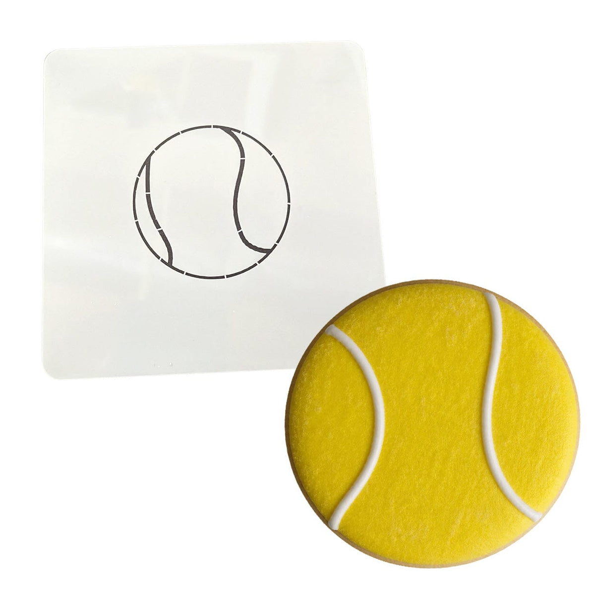 Tennis Ball Cookie Cutter Sports Cookie Cutter Lady MINI - 2 Inches (5cm) Stencil ONLY 